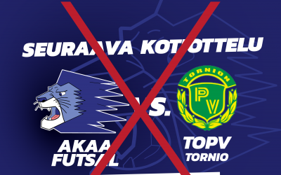 Akaa Futsal-ToPV -ottelu siirtyy
